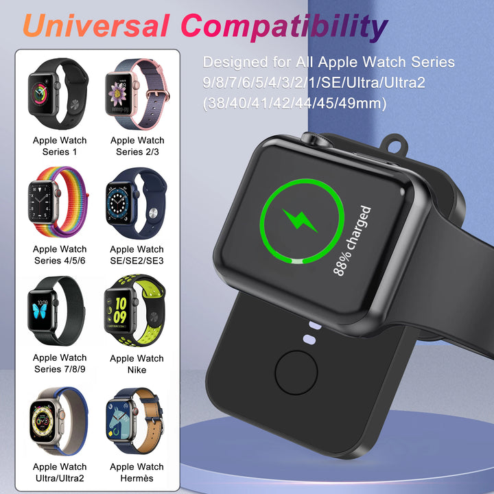 Adapter Portable Charging For iWatch All Serise Fast Magnetic Watch Wireless Charger Power Bank For Apple Watch Ultra 2 10 9 8 7