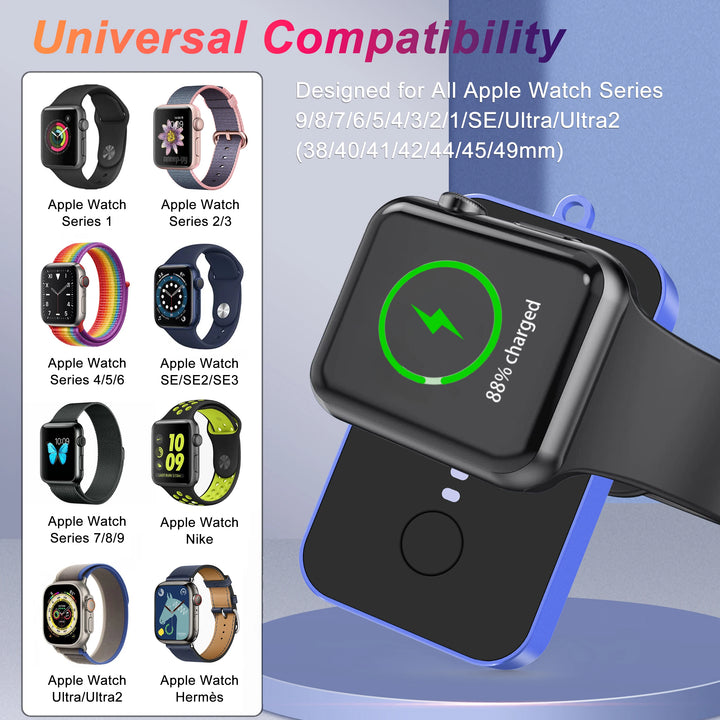 Adapter Portable Charging For iWatch All Serise Fast Magnetic Watch Wireless Charger Power Bank For Apple Watch Ultra 2 10 9 8 7